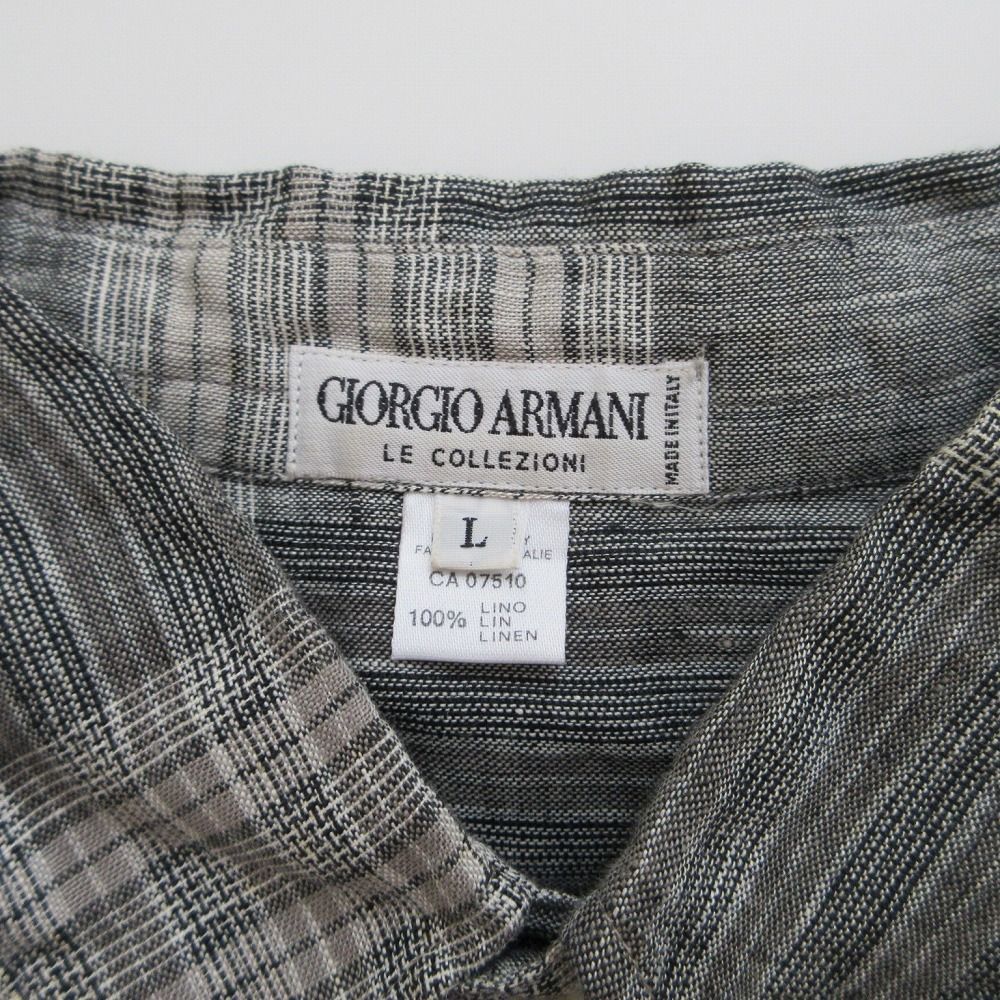 GIORGIO ARMANI プルオーバーリネンシャツ 23390368_55209474_1000.jpg