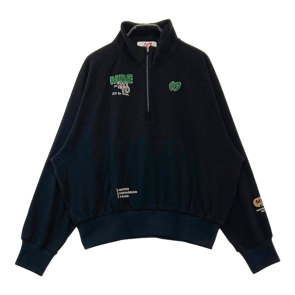 サイズ：1 MASTER BUNNY EDITION マスターバニーエディション 2024年モデル ハーフジップ 長袖Tシャツ  ブラック系 [240101454454] ゴルフウェア レディース ストスト サイズ：1 MASTER BUNNY EDITION マスターバニーエディション