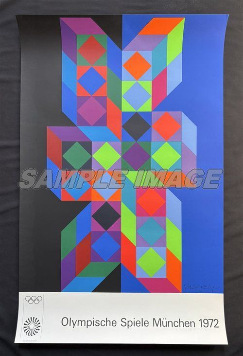 ヴィクトル ヴァザルリ ポスター ミュンヘンオリンピックポスター Victor Vasarely Open Edition 額縁無し Victor Vasarely FA250037