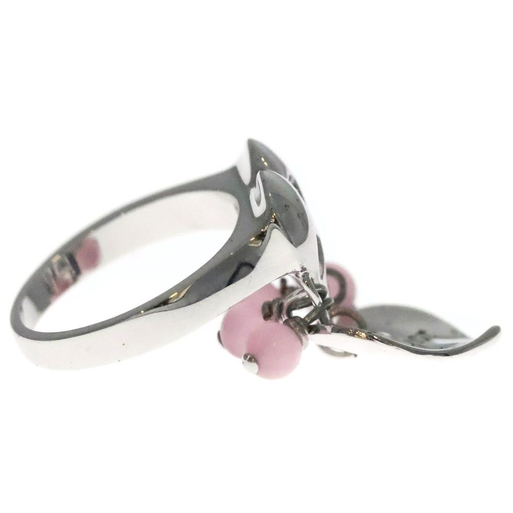 Dior リボンチャーム シルバー ピンク リング 未使用 Dior リボン