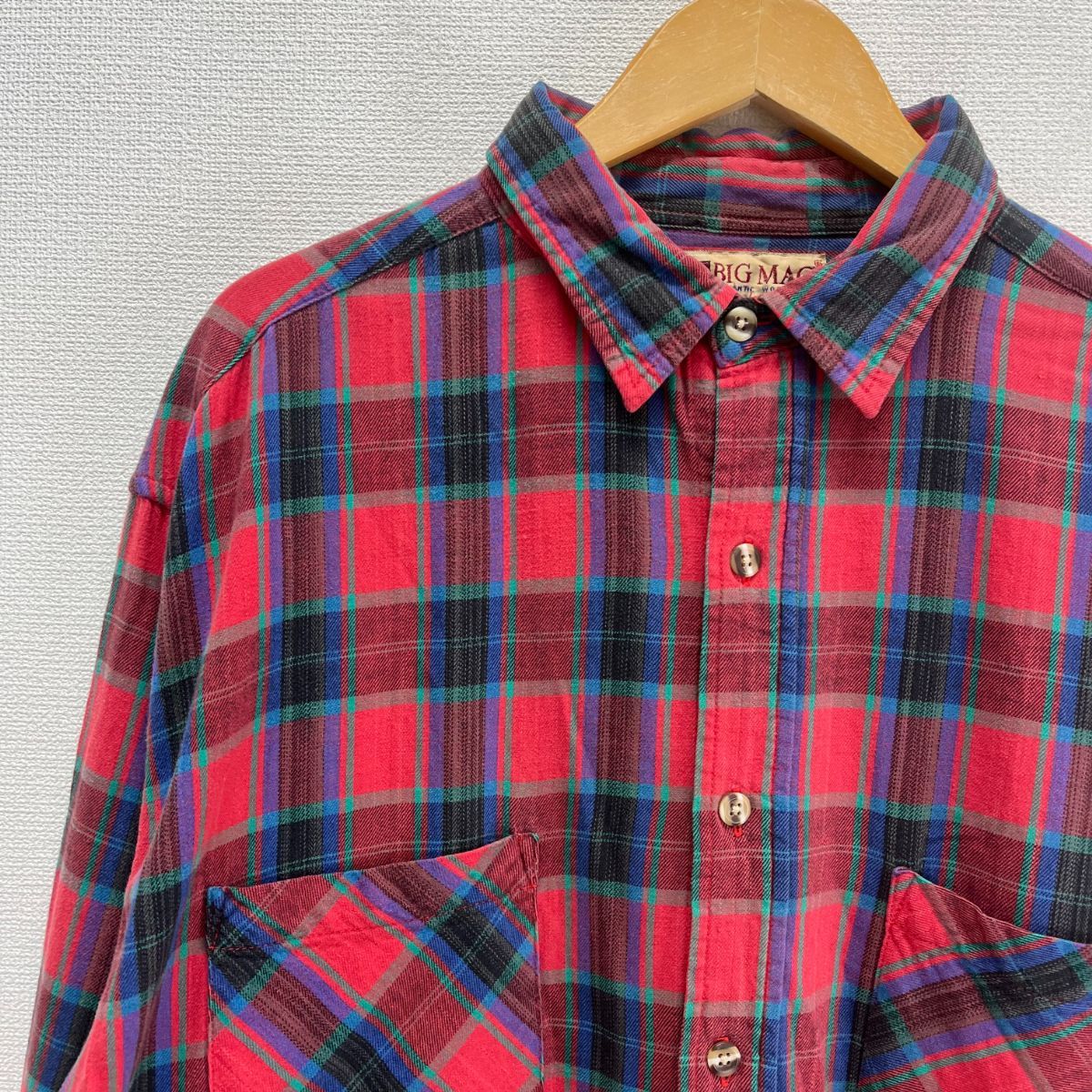 BIGMAC ビッグマック 90s 90年代 ネルシャツ チェック 長袖 XL