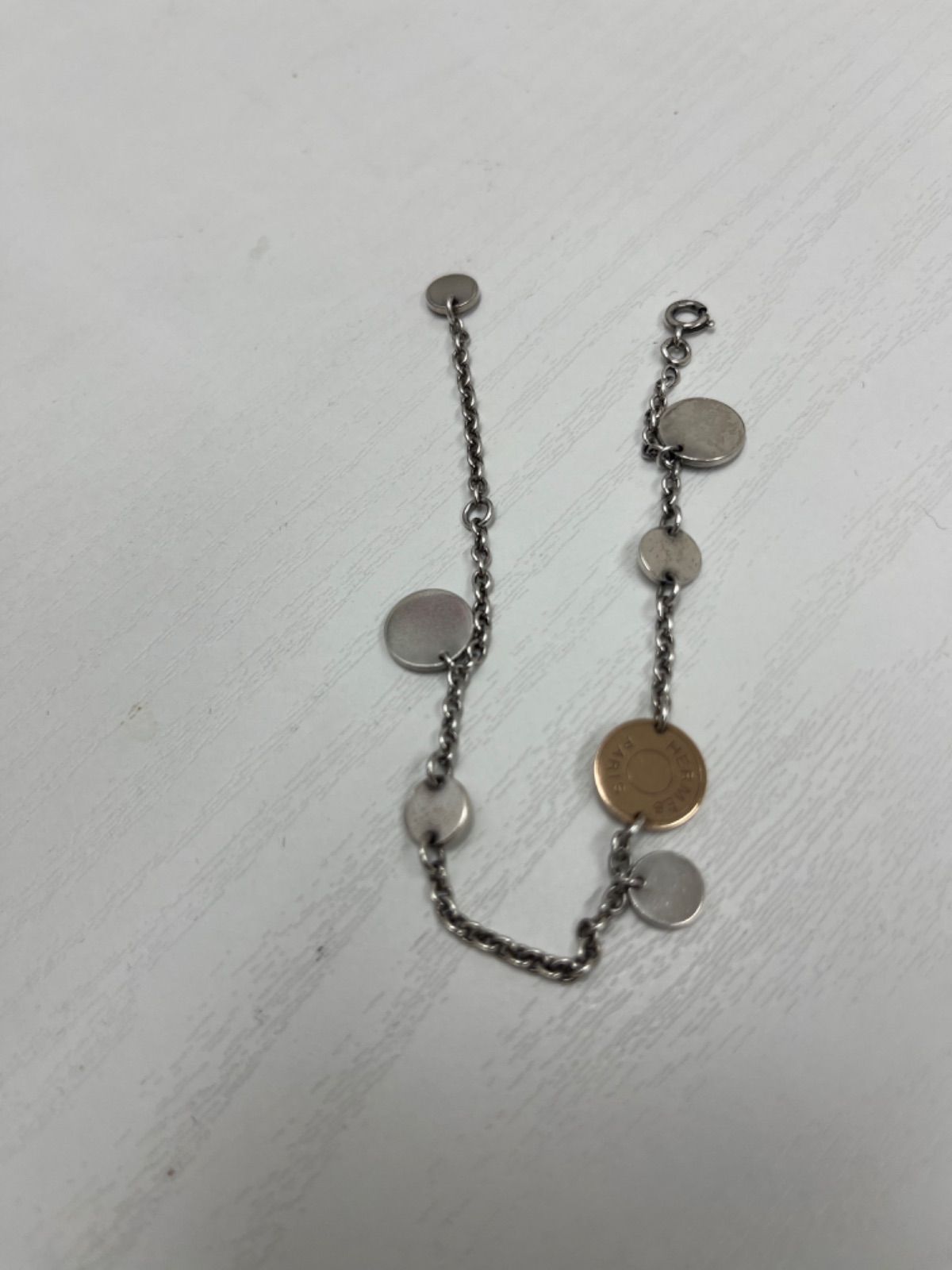 HERMESコンフェッティ　ブレスレットＫ18WG×ＳＶ925 HERMES エルメス ブレスレット コンフェッティ Confettis