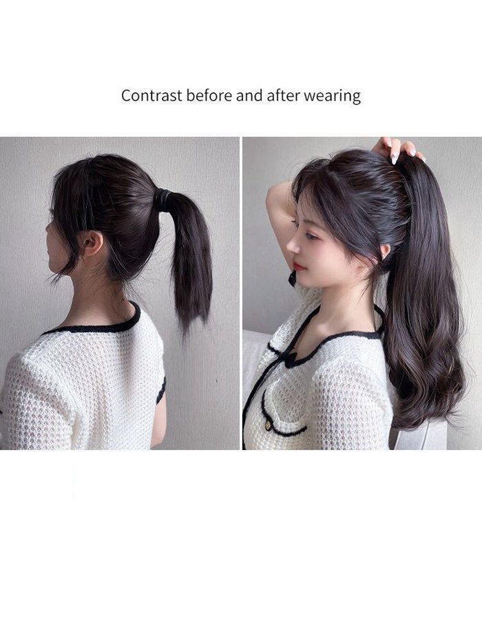 ポニーテールウィッグ ウィッグ ポニーテール ロング カール ヘアウィッグ つけ毛 ロング 女性 ウェーブ コスプレ エクステ クリップで挟む