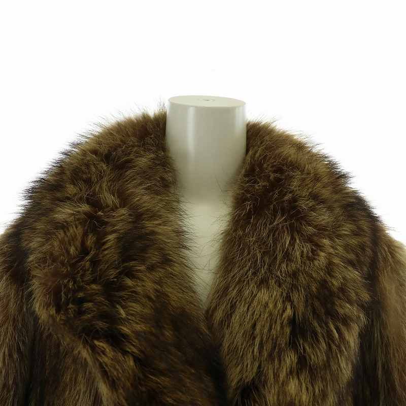 セーブル ファーコート ミドル丈 サイズL相当 毛皮コート ファーコート セーブル ファー ジャケット ロシアンセーブル