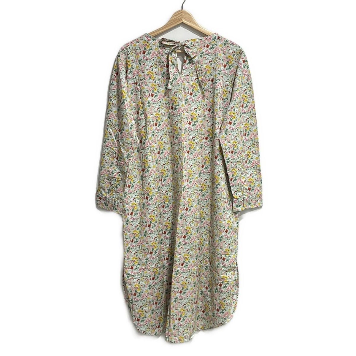専用【美品】花柄 長袖ワンピース Mサイズ Liberty リバティ ワンピース サイズF レディース美品 - ライトグリーン