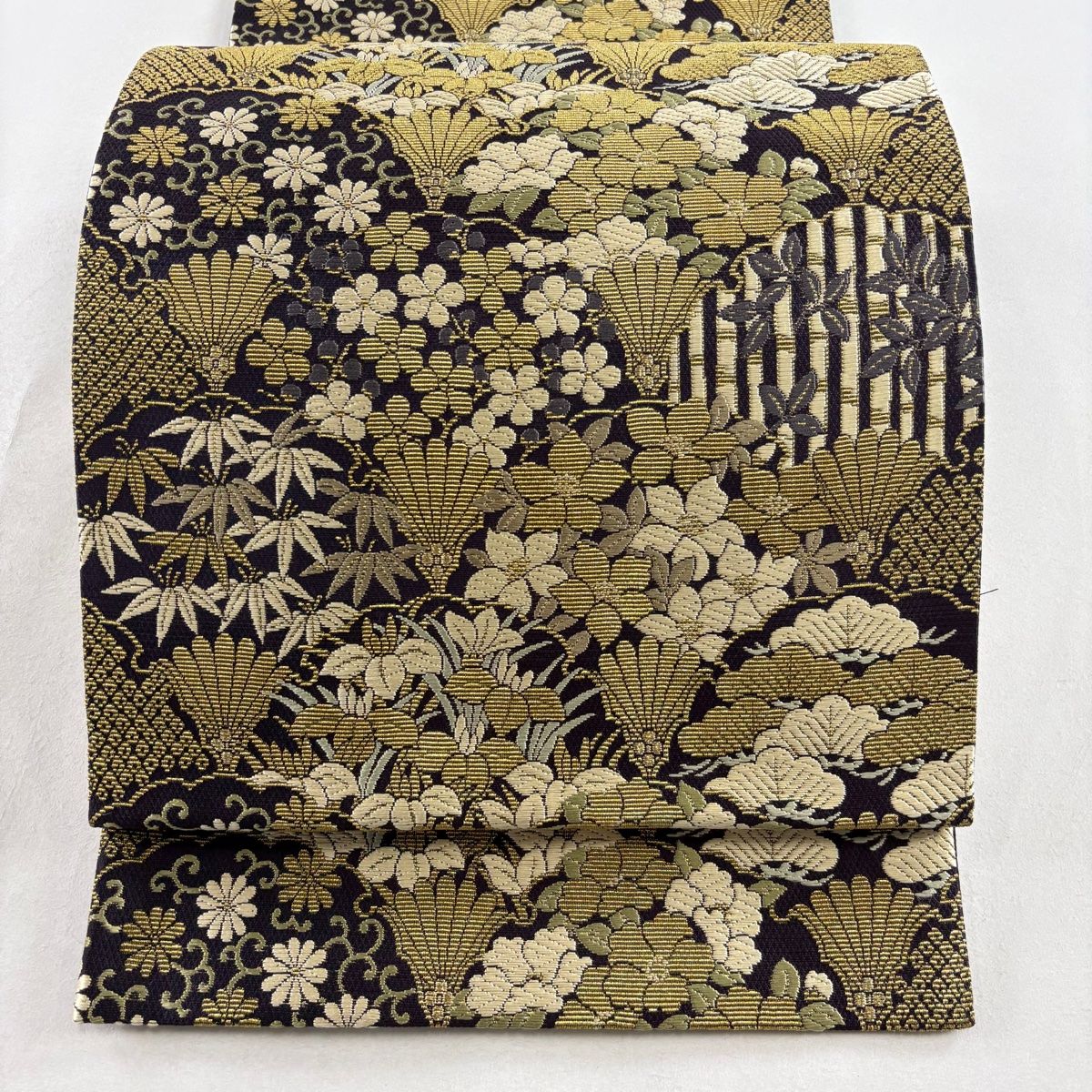 袋帯 六通 雪輪 市松 松竹梅 桜 宝尽くし 24M764f