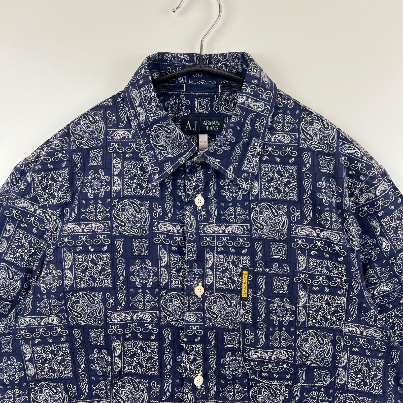 AJ armani jeans paisley S/S shirts XS archive old y2k