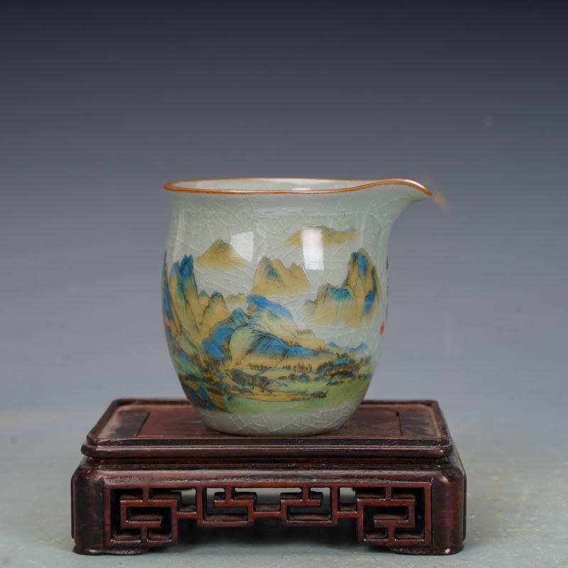 粉彩千里江山図公道杯 茶杯 煎茶 茶道具 茶道 陶磁器 粉彩千里江山図公道杯 茶杯 煎茶 茶道具 茶道 陶磁器 - メルカリ