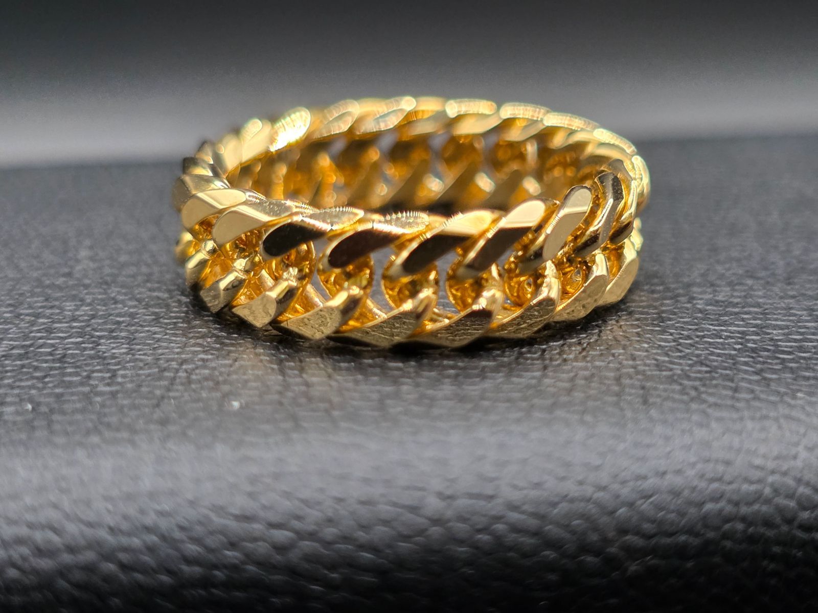 18金リング K18 12面トリプル喜平リング 日本製 (11号、内径16.3mm