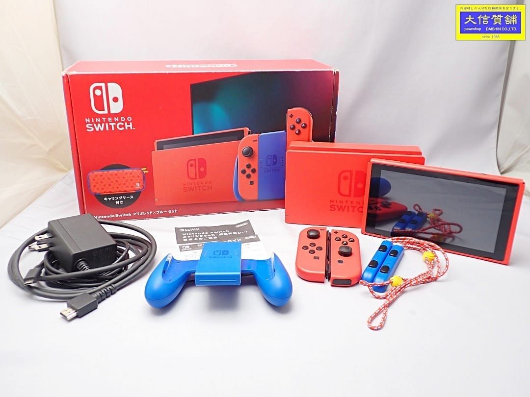 NINTENDO SWITCH 任天堂 スイッチ マリオレッドｘブルー セット HAD-S-RAAAF 中古B+ 【送料無料】 D-2353【質屋出品】