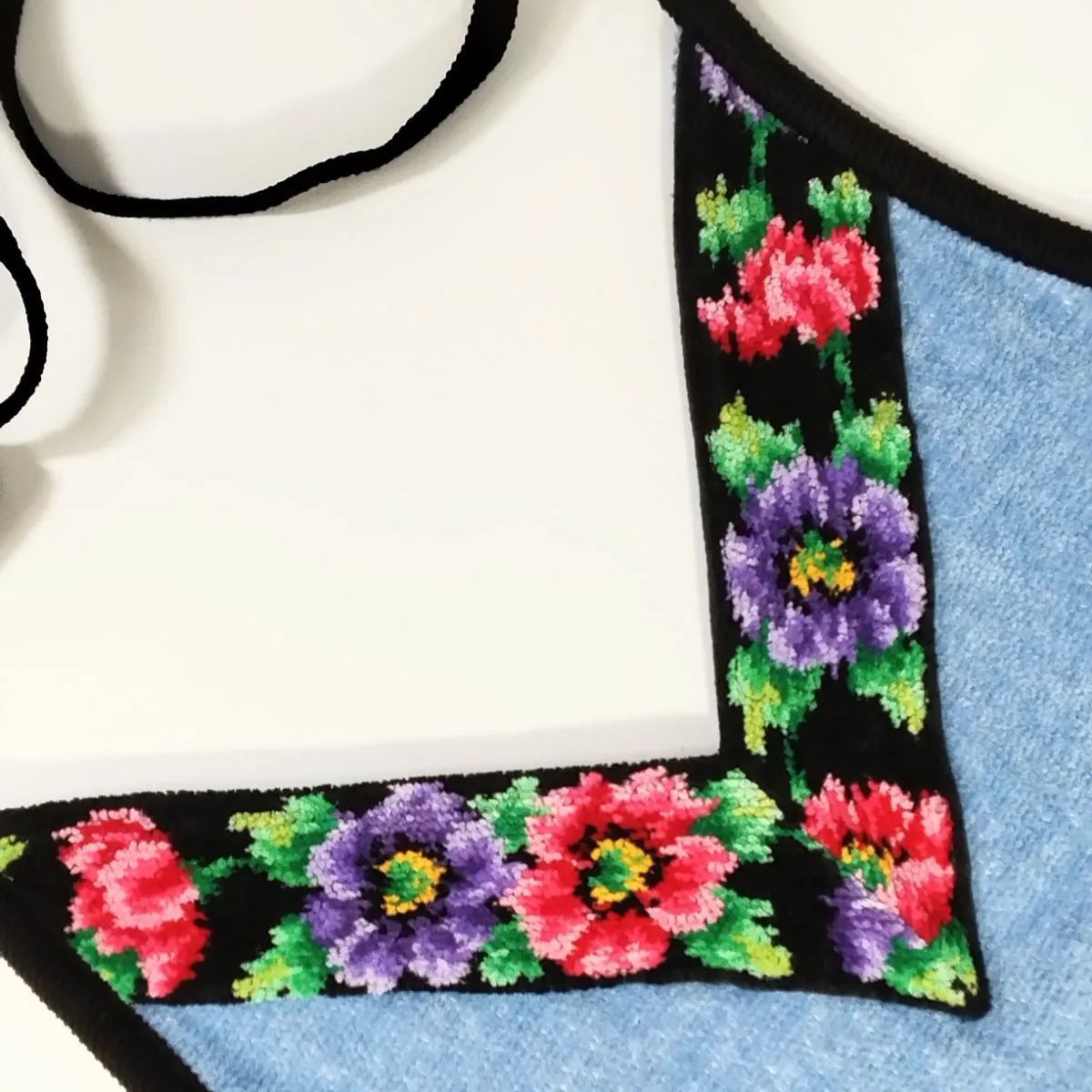 FEILER 新品タグ付 花柄エプロン ピンク FEILER 花柄カフェエプロン