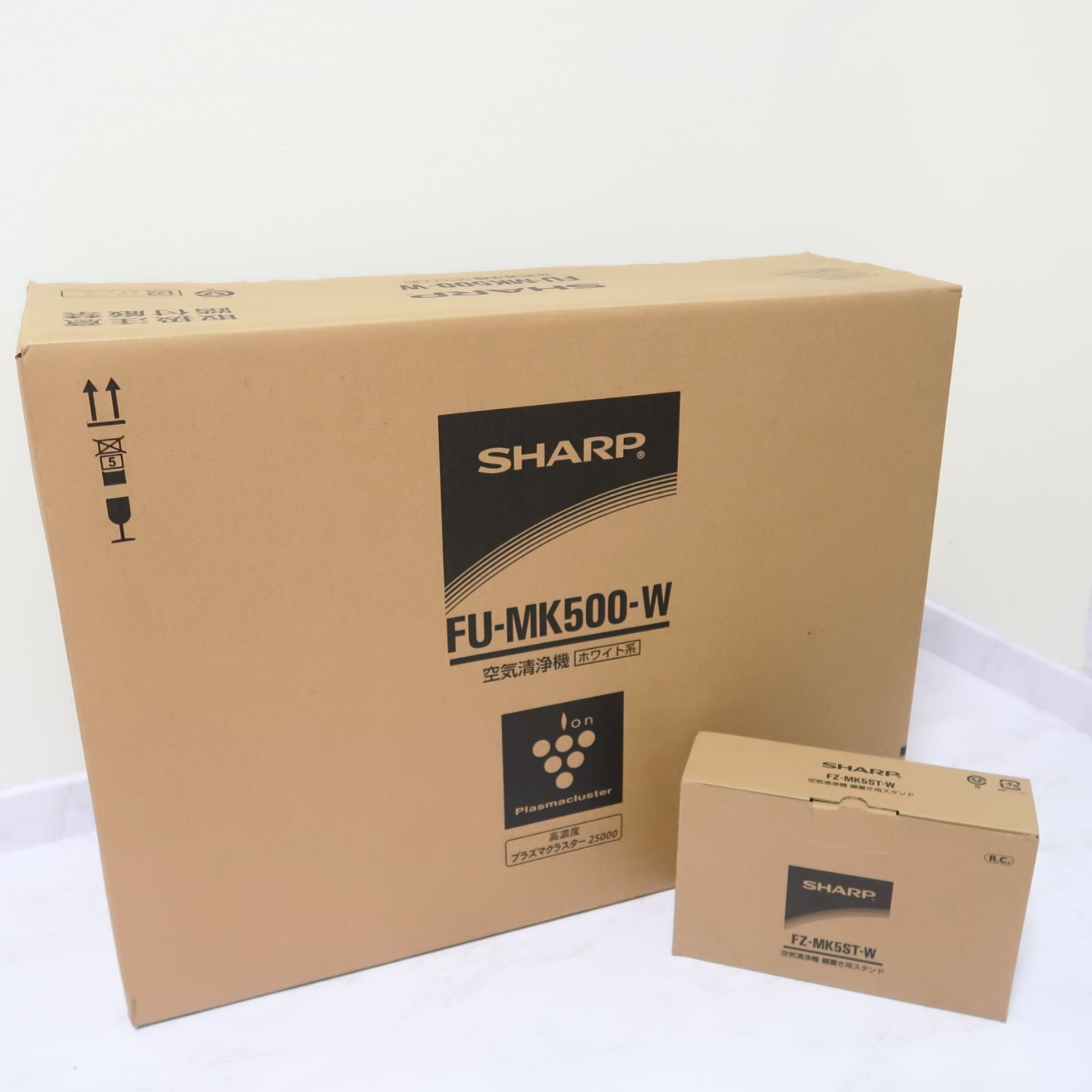 シャープ FU-MK500-W 空気清浄機 壁掛 棚置き兼用型 スタンド付