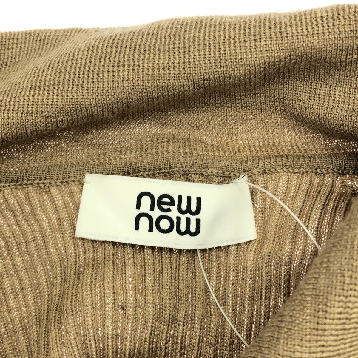 newnow ニューナウ High Gauge Rib Polo Knit リブポロニットセーター 2402KT02 ベージュ M newnow ニューナウ High Gauge Rib Polo Knit リブポロニットセーター