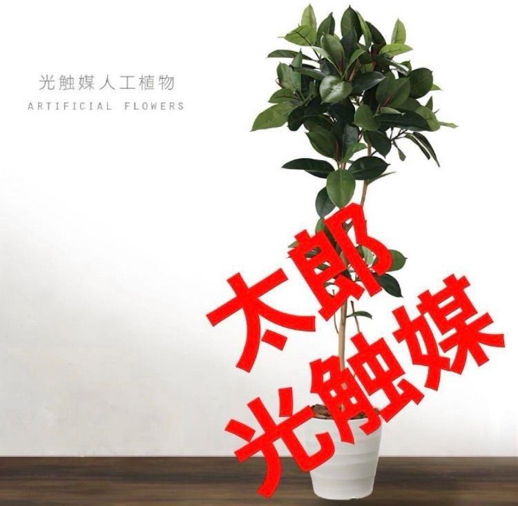 光触媒 人工観葉植物 ウォールグリーン フェイクグリーン ゴムの木1.8