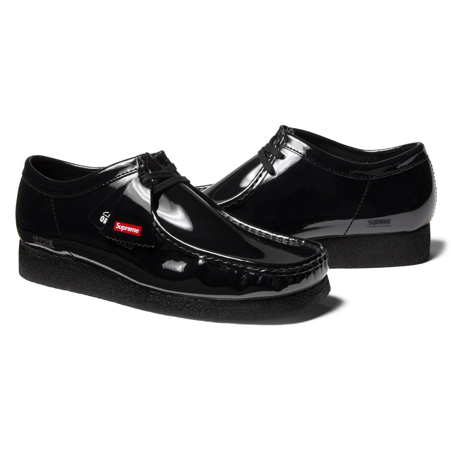 25cm◆Supreme®|Clarks Originals®｜シュプリーム クラークス Patent Leather Wallabee® パテントレザー ワラビー シューズ