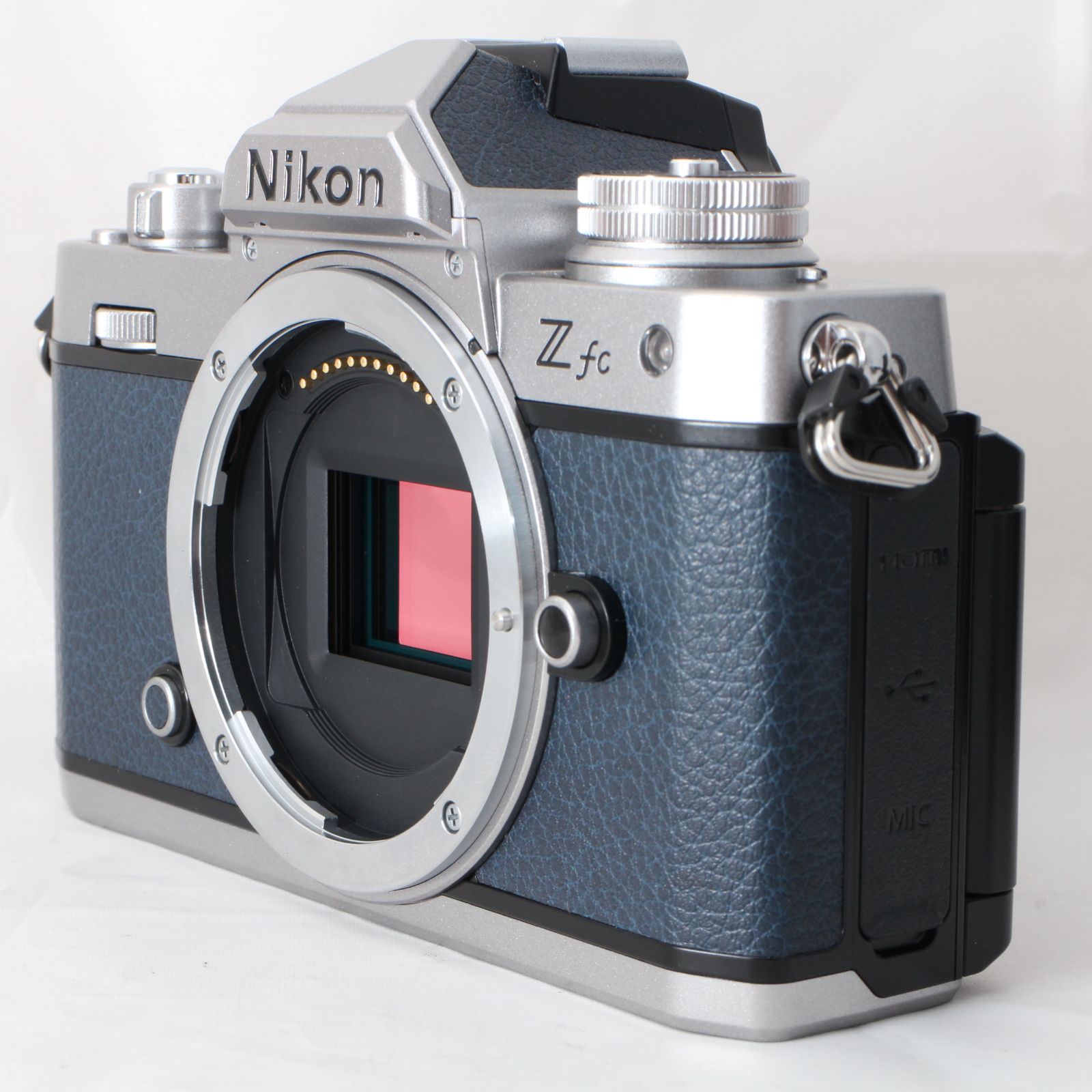 Nikon ニコン ミラーレス一眼カメラ Z fc シルバー ボディ 限定色 チョークブルー張替え済み #10603