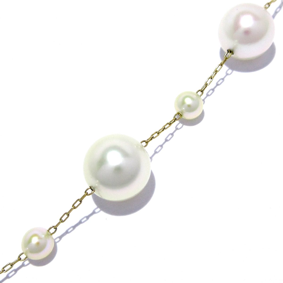 Unbranded(ノーブランド) ネックレス K14YG×アイボリー 総重量:6.6g  