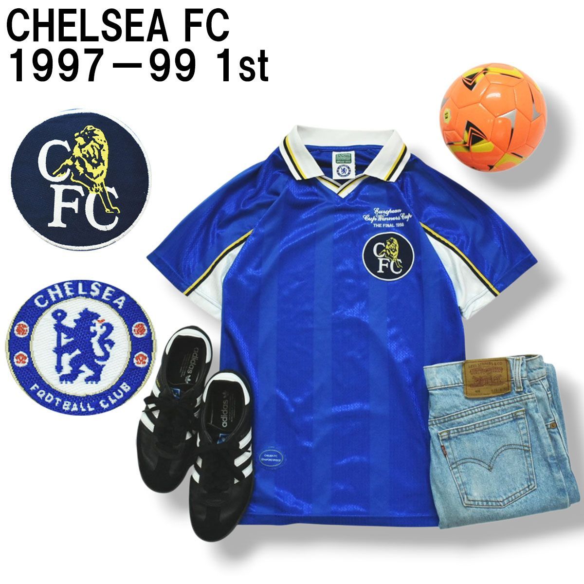 復刻】 チェルシー CHELSEA FC 1997－99 HOME 1st S／S
