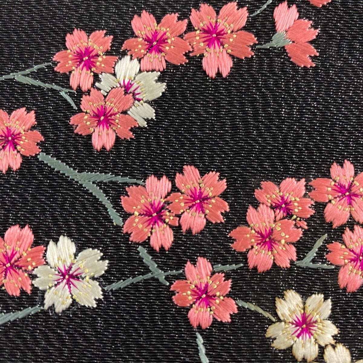 名古屋帯 美品 優品 紙人形 桜 刺繍 箔 黒 正絹 【中古】 - メルカリ