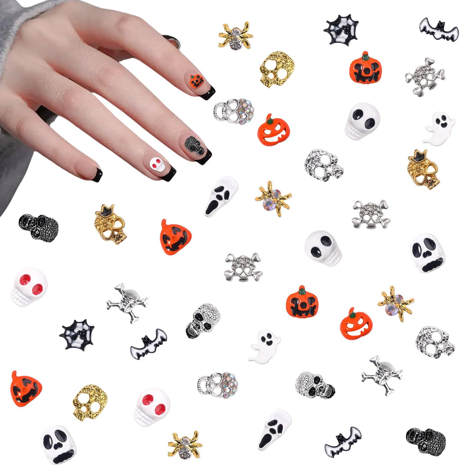 No.1101　選べるハロウィン　カボチャ　クモ　ネイルパーツ No.1101 選べるハロウィン カボチャ クモ ネイルパーツ - メルカリ