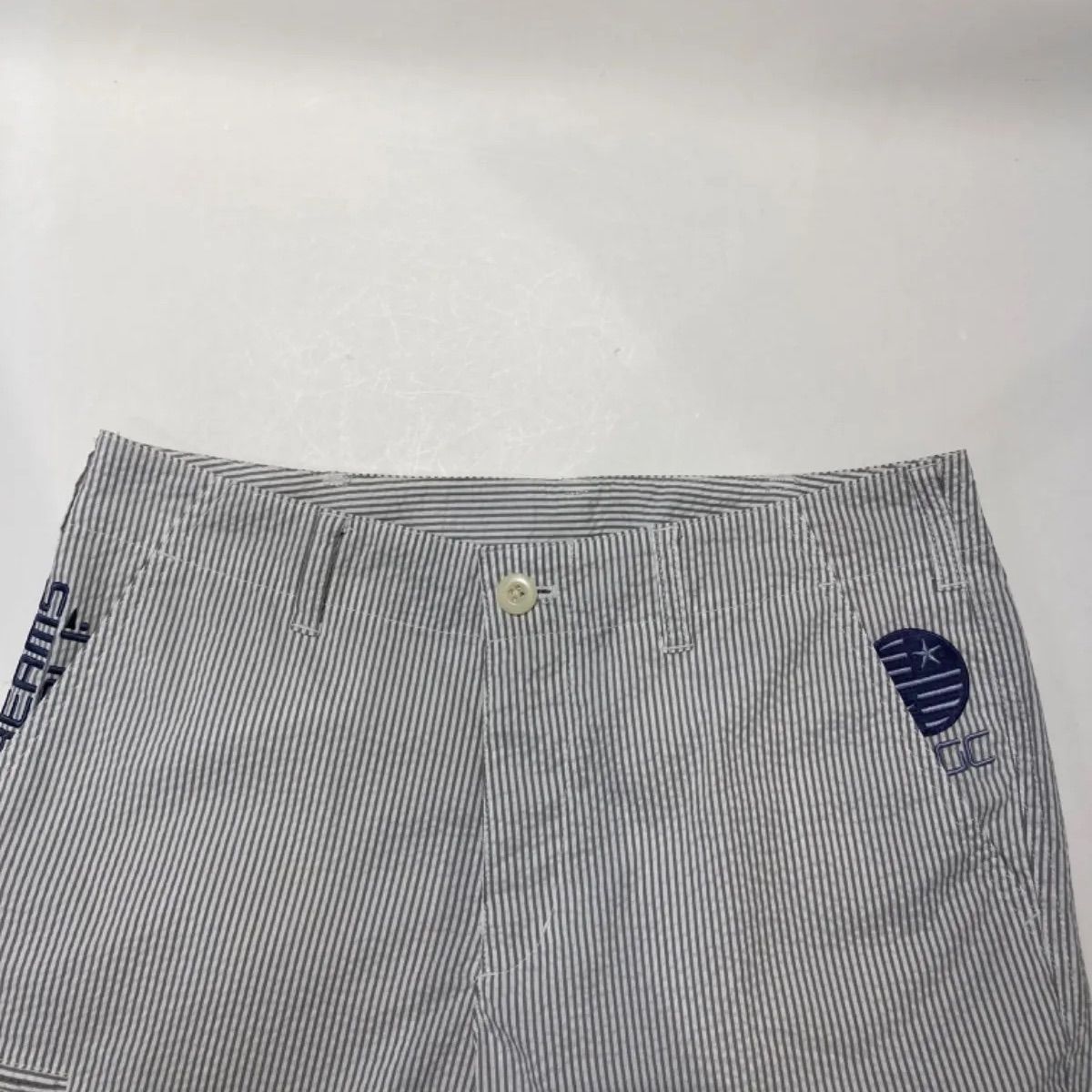 ビームスゴルフ　ゴルフウェア　ストレッチ　パンツ　シアサッカー　ストライプ　Ｌ BEAMS GOLF シアサッカー ストライプパンツ ゴルフウェア ロゴ