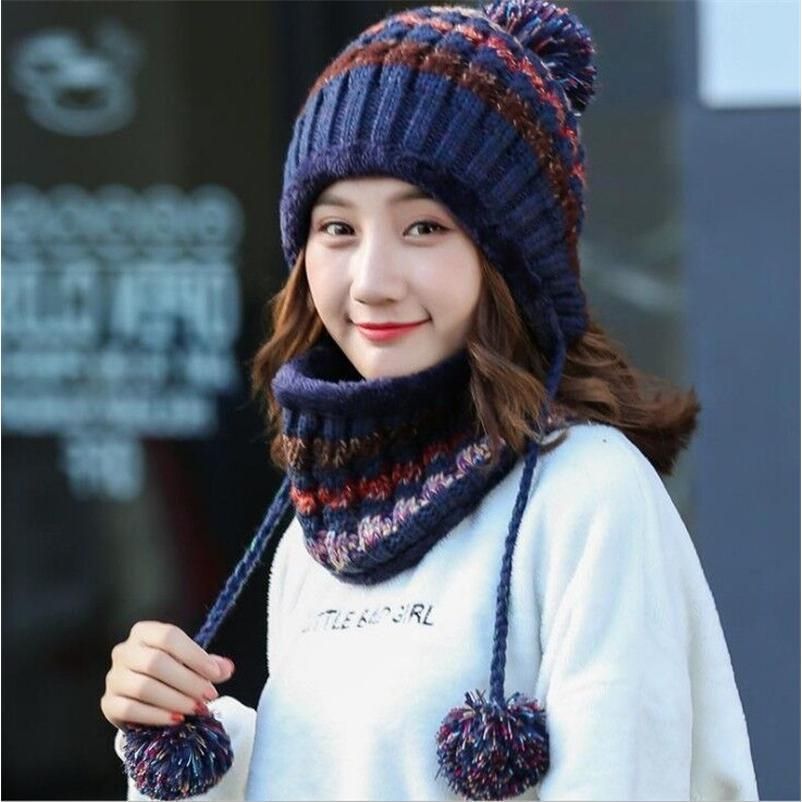 BOSS ボス　ニット帽　マフラー　2点セット　ブラック knit-1438-11.jpg