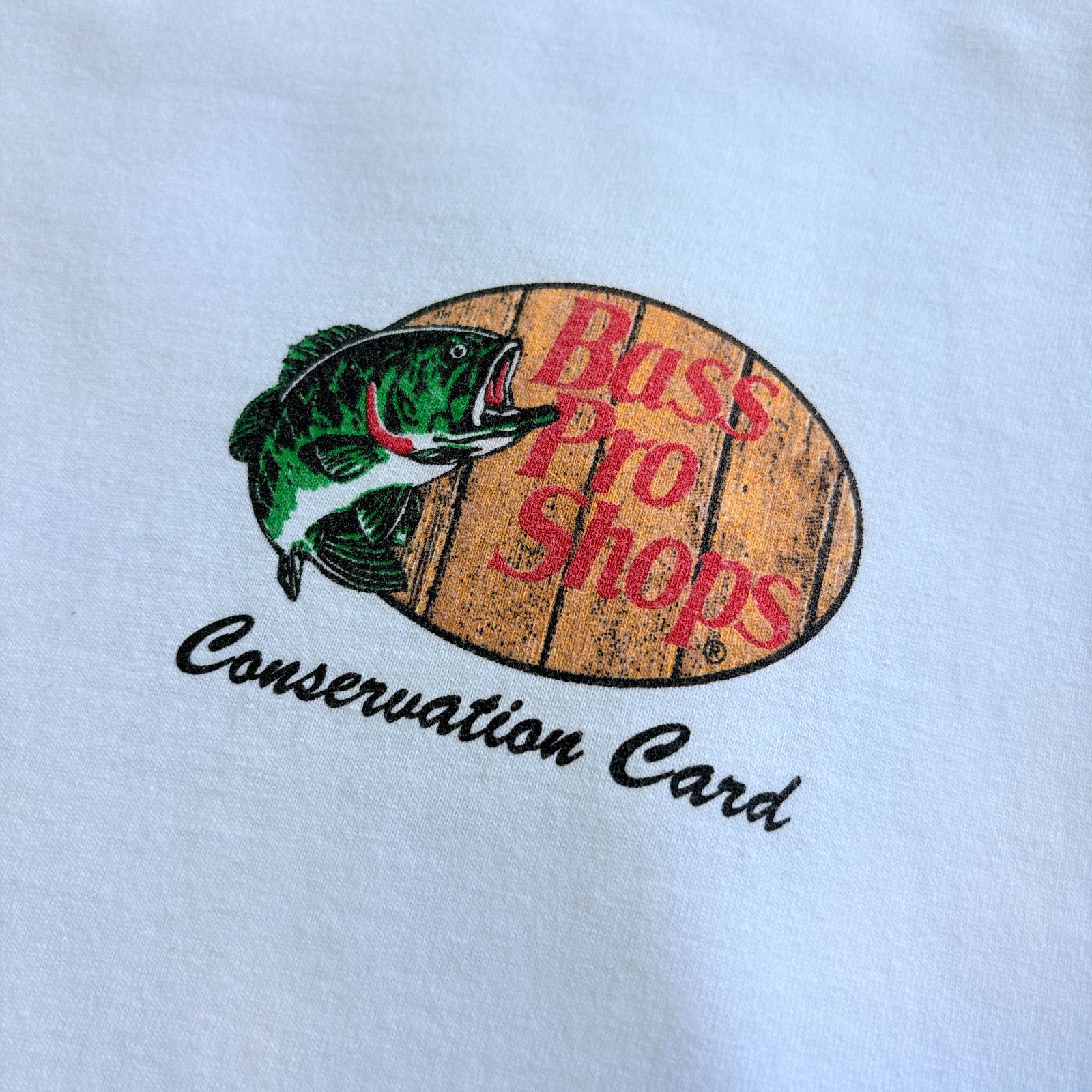 90s Bass Pro Shops Limited Edition Black Bass Back printed T-shirt 