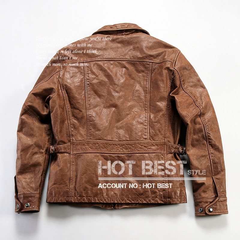 牛革1.7mmカウハイド 20's ニュースマンコートオイルレザー55/3XL