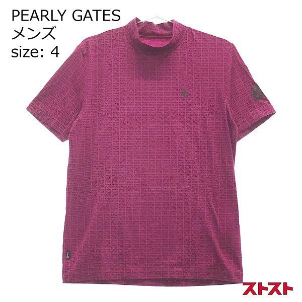 PEARLY GATES 4WAYリップル半袖ハイネックカットソー　サイズ6 PEARLY GATES パーリーゲイツ ハイネック 半袖Tシャツ 4