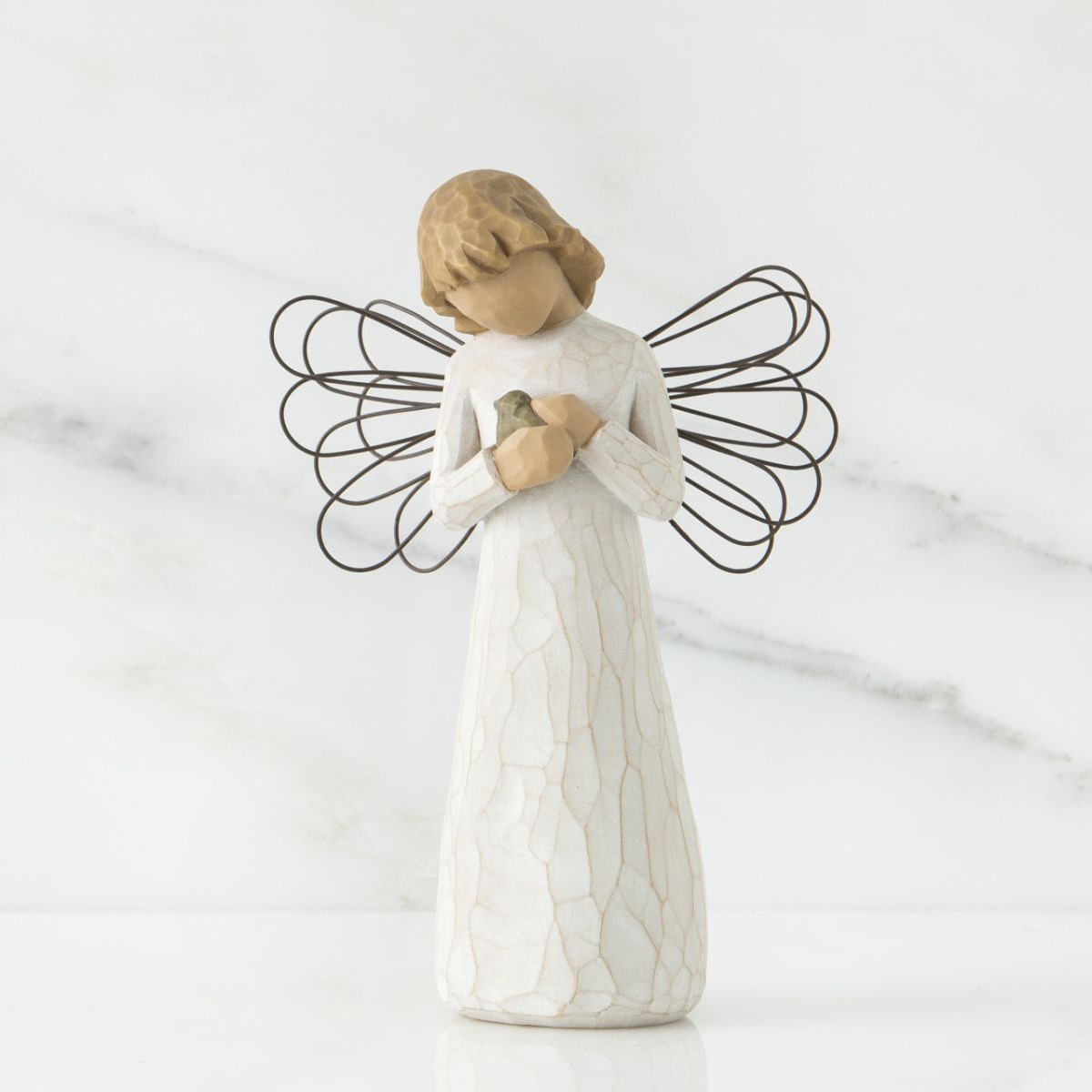ウィローツリー天使像 Angel of Healing - 癒し 13cm 小鳥 | おしゃれ 置物 彫刻 人形 インテリア スーザン･ローディ 正規輸入品