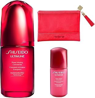 SHISEIDO アルティミューン パワライジング コンセントレート Ⅲn 50mL 10周年特別キット | 美容液 ＋ 美容液小型10mL ブランド特製ポーチ付き | ジェル リキッド状 | グリーンフローラルの香り | きめ ハリ | 資生堂