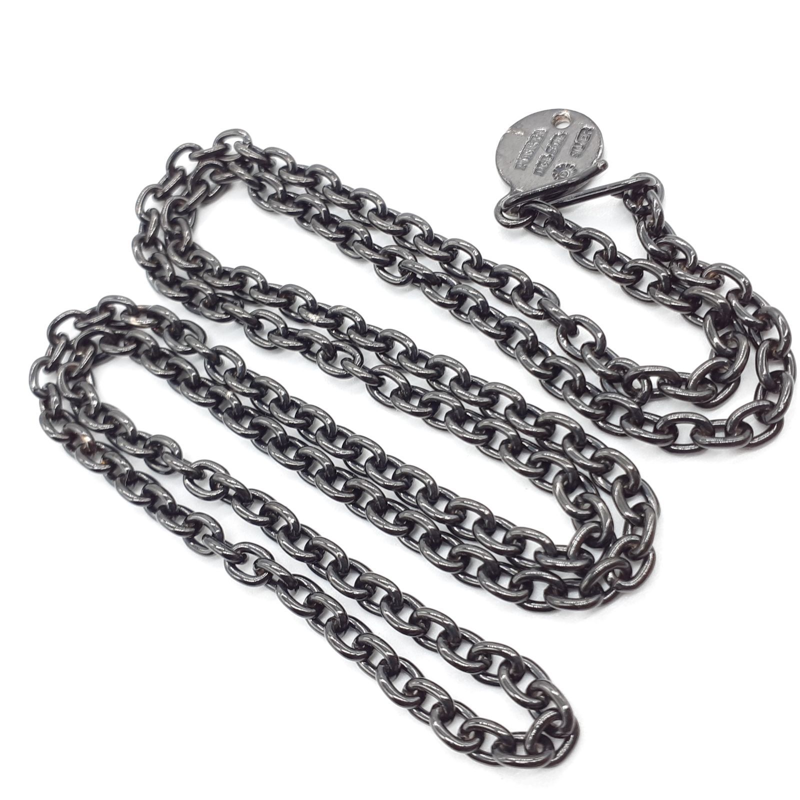 プエルタデルソル　ネックレスチェーン　ブラックコーティング　silver プエルタデルソル ネックレスチェーン ブラックコーティング