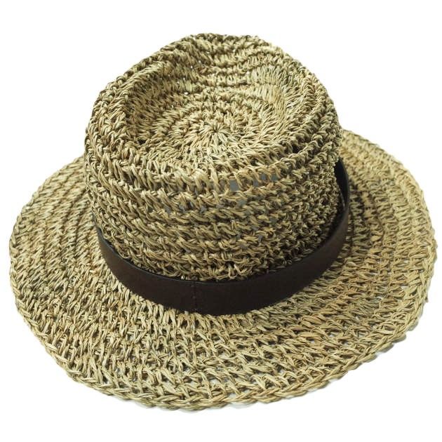 LANVAN ランバンコレクション　華やかドレープ ストローハット 麦わら帽子 LANVAN ランバンコレクション 華やかドレープ ストローハット 麦わら