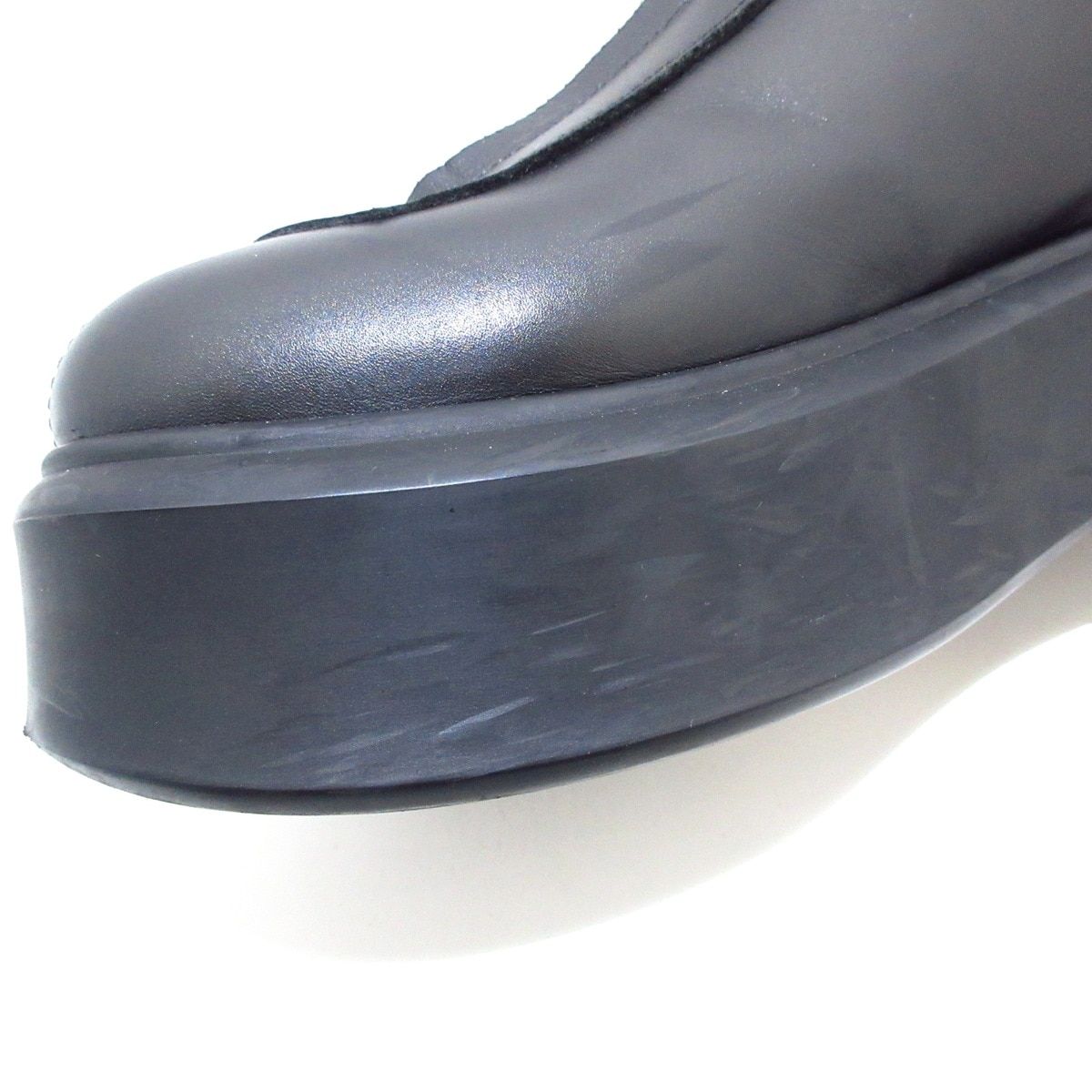 THE ROW ザロウ ショートブーツ 36 レディース ジップドブーツ I F1144L64RBLK 黒 レザー KIN-KAAI_COM