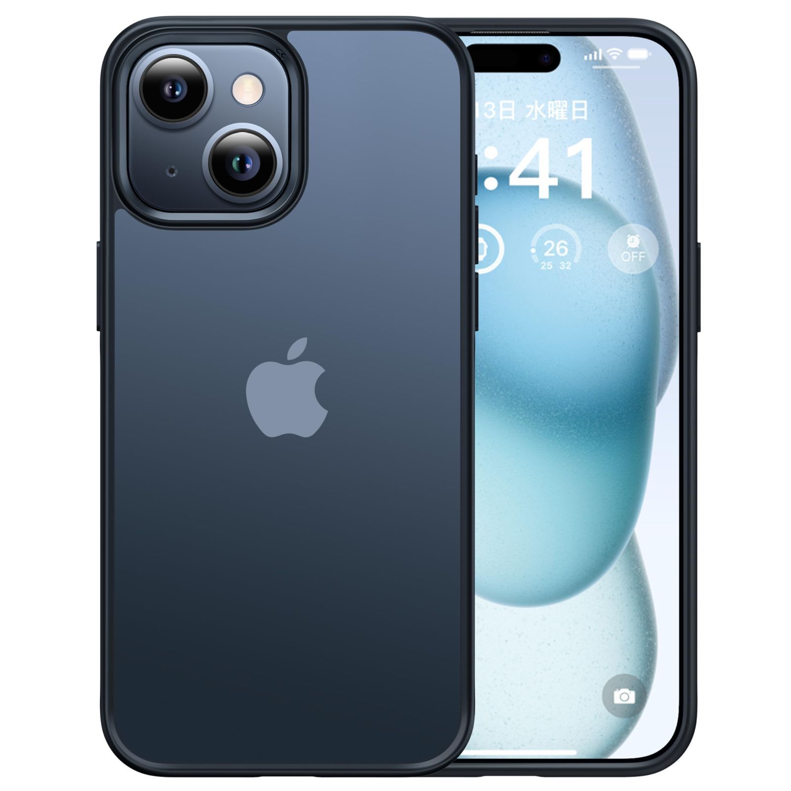 【本体の色・3色】CASEKOO iPhone 15 用 ケース 耐衝撃 滑り止め 指紋防止 米軍MIL規格 マット仕上げ ストラップホール付き 黄変防止 耐久性 カバー ワイヤレス充電対応 アイフォン 15 用 6.1 インチ