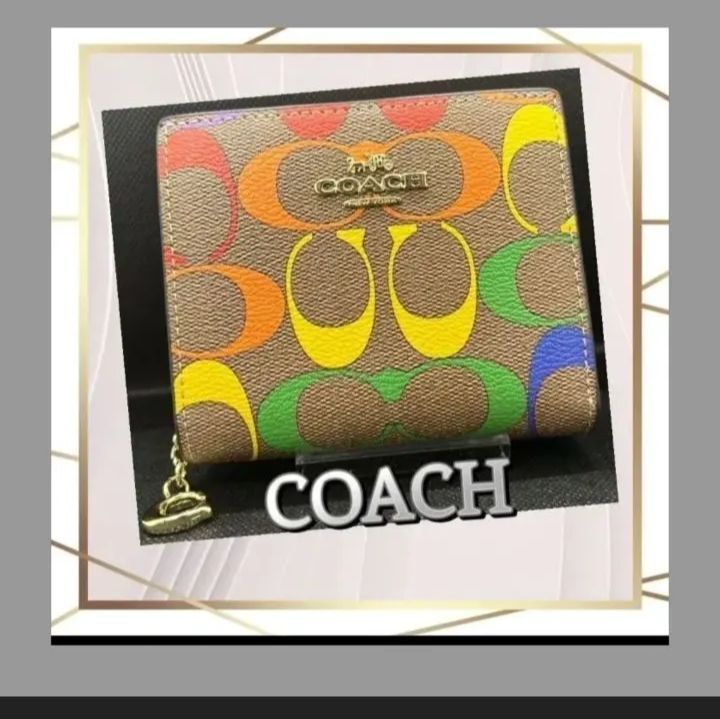 ✳️ Sale 匿名配送 新品 ✳️ COACH コーチ 財布 ✳️ レインボー柄