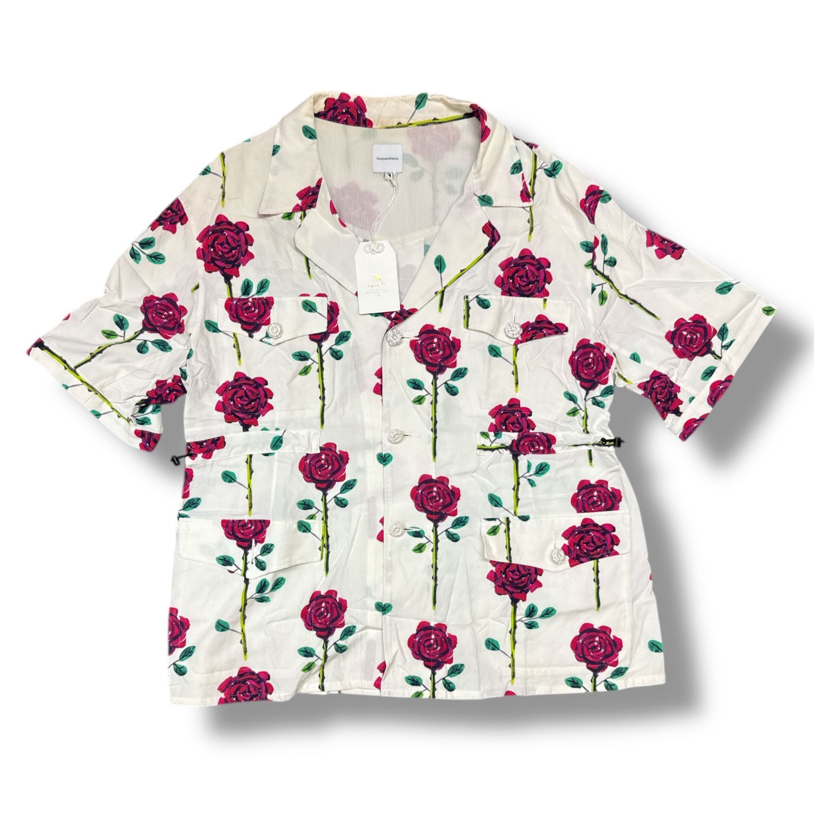 参考上代41800円 SASQUATCHfabrix. 22SS ROSE SAFARI H/S SHIRT
