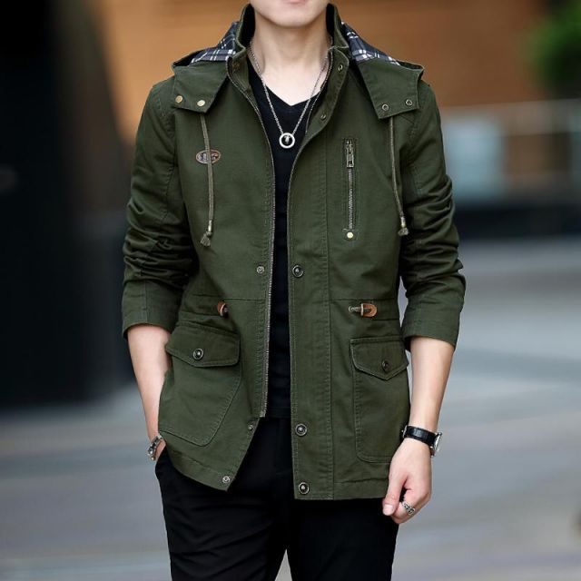 種類55 XL 2|E ジェネラルグリーン J27 秋 冬 コーデ メンズ 服 シンプル ファッション オシャレ 大人 かっこいい 大きいサイズ ストリート 紳士服 フード ジャケット アウター マルチ ポケット アウトドア カジュアル ミリタリー ワークウ