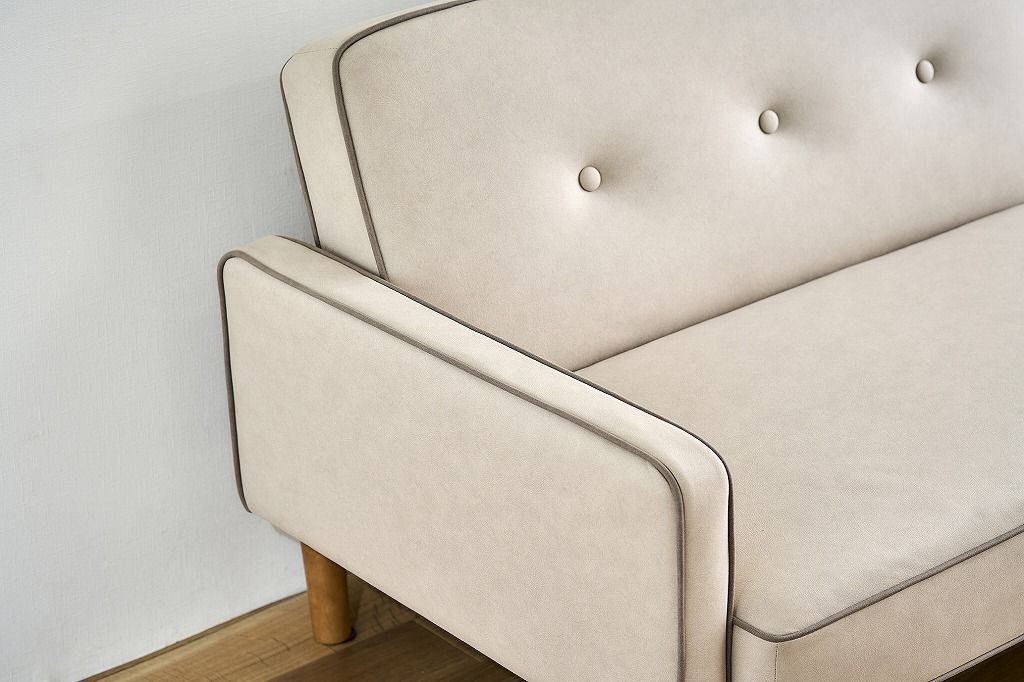 アイリスオーヤマ ソファ ソファー ソファベッド 1人掛け 1人掛けソファ リクライニング ローソファ アイボリー DRSB-1S IRIS OHYAMA