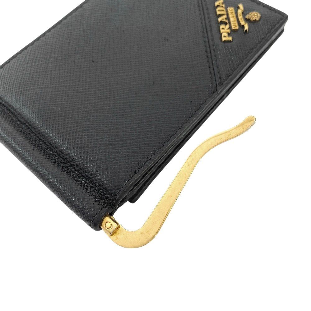 □中古□ プラダ 2つ折り マネークリップ 財布 メンズ サフィアーノ  