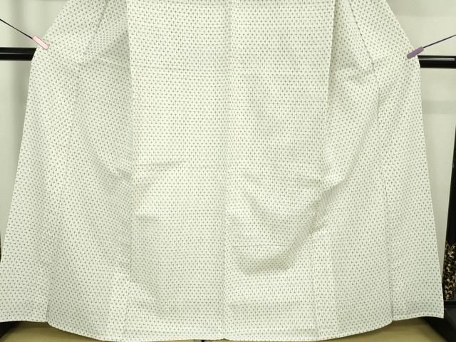 平和屋本店□希少 山藍 山村省二 久留米絣 単衣 綿 白絣 たとう紙付き