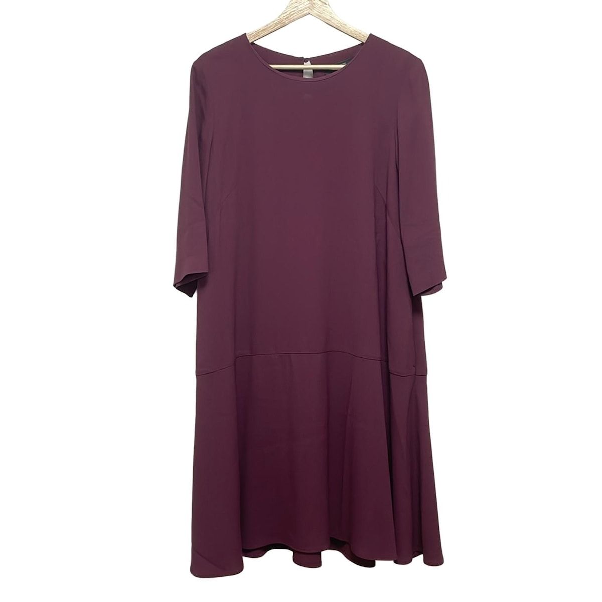 Max MaraWEEKEND マックスマーラウィークエンド ワンピース サイズ40 M レディース - ボルドー 七分袖|ひざ丈