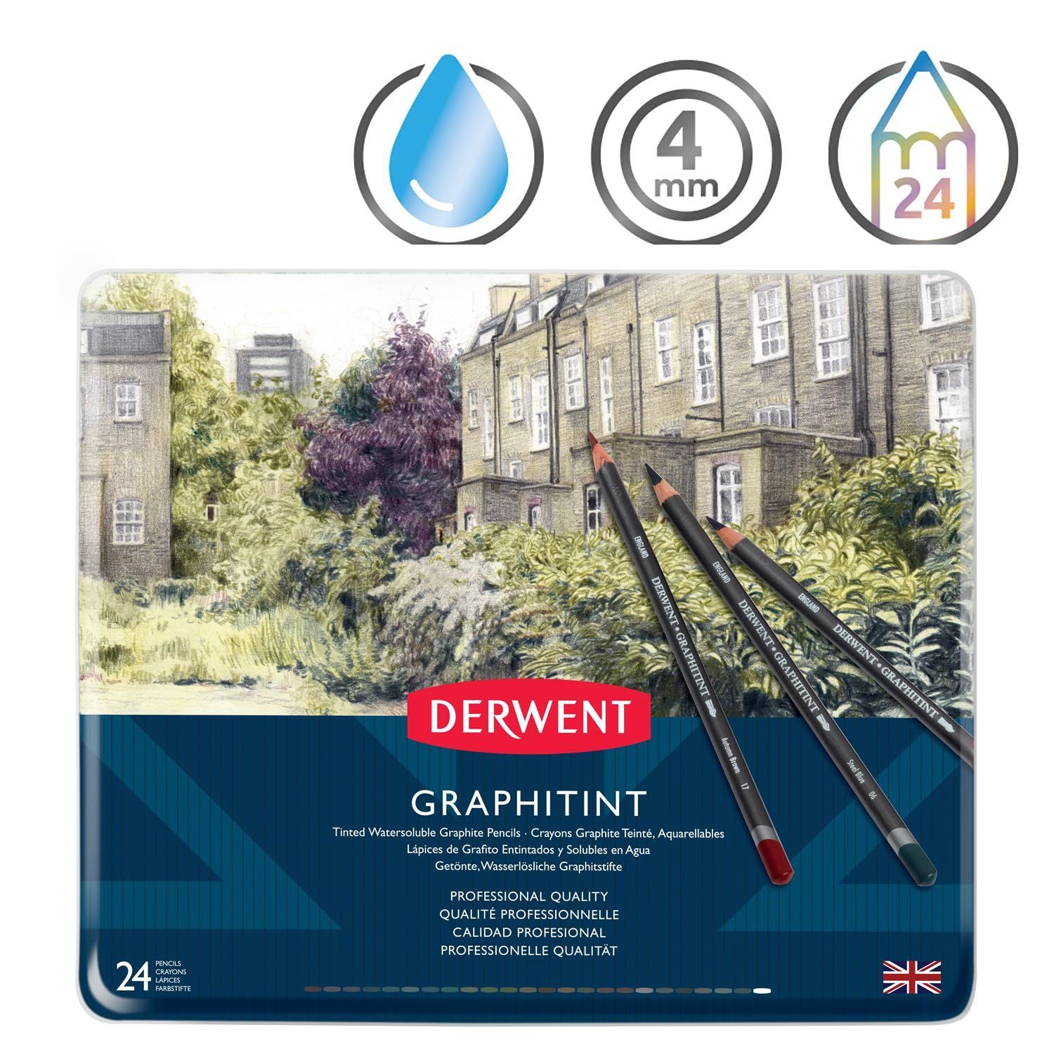 Derwent ダーウェント グラフィティント 24色セット 700803 SKLAD-KIRPICHA_RU