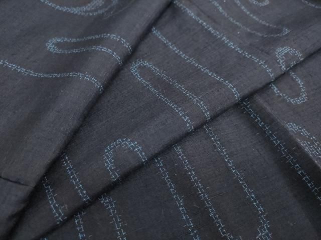 平和屋着物○結城紬 80亀甲 抽象文様 正絹 逸品 未使用 DAAW5542ud