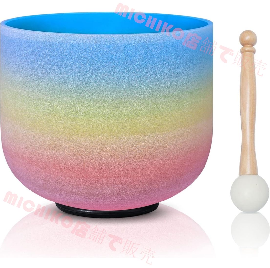 8インチ レインボーカラー チャクラ クリスタルシンギングボウル