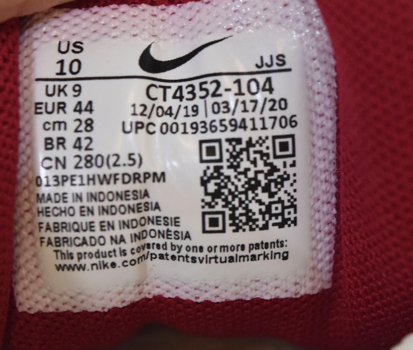 ナイキ NIKE Air Max 90 Recraft New Maroonエアマックス90 リクラフト 