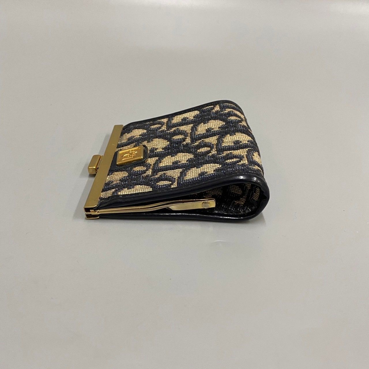 美品 Christian Dior ディオール ロゴ 金具 トロッター レザー 本革