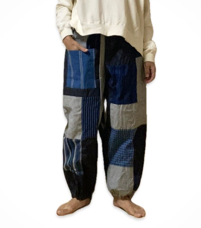 松坂木綿×岡山デニム パッチワークパンツ