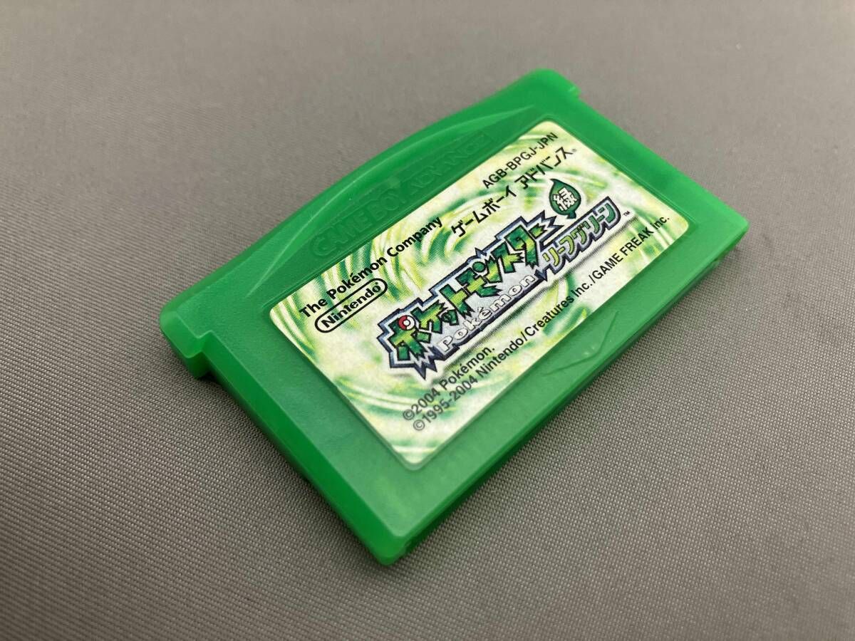 【美品】ポケットモンスター リーフグリーン パッケージ版 ワイヤレスアダプタなし】ポケットモンスター リーフグリーン