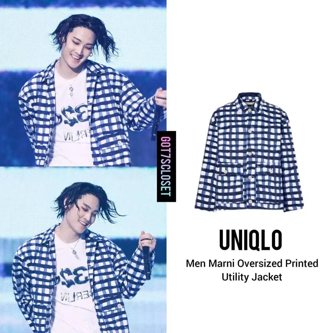 MARNI×UNIQLO チェック オーバーサイズ ユーティリティジャケット M UNIQLO×MARNI 】オーバーサイズユーティリティジャケット S